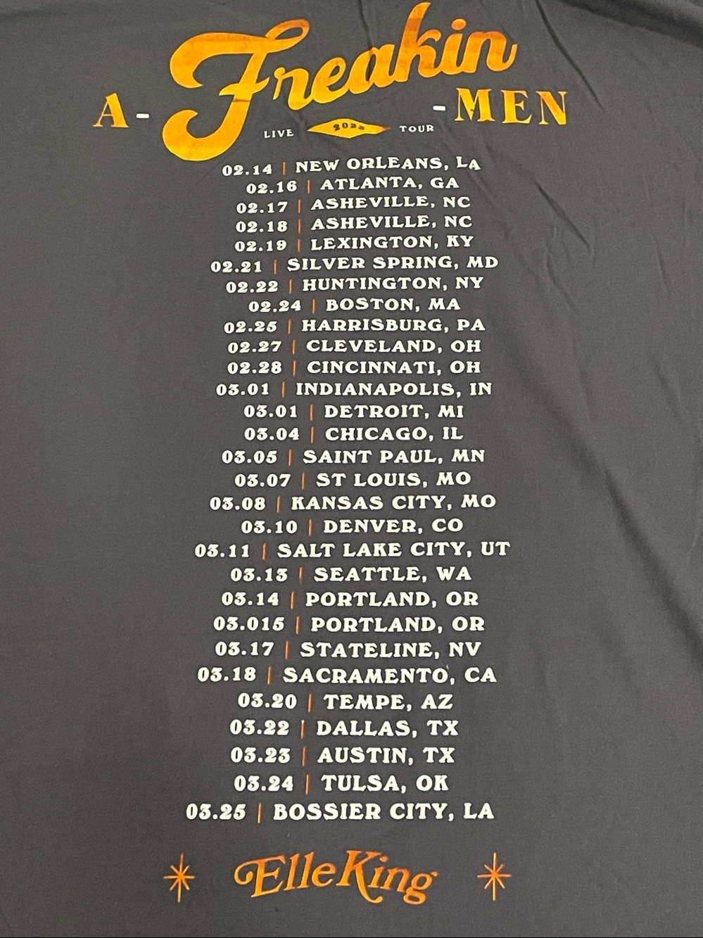 Elle King Tour Shirt Size Xl New — image 6 of 7
